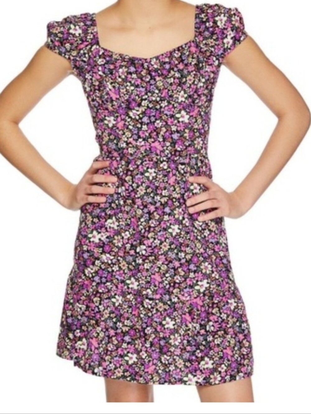 💲5/25💲My Sister's Closet Girls/Teens Puff Sleeve Corset Dress - Floral